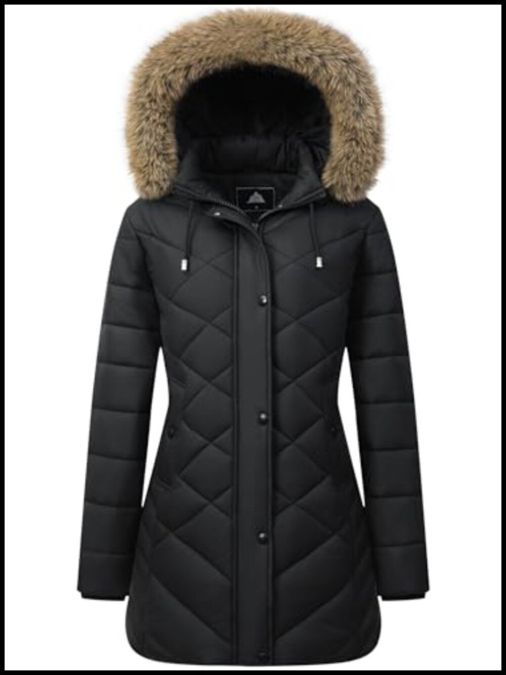 Women's Long Warm Winter Coat Thickened Fleece Lined Down Jacket